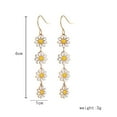 thumbnail image 4 of Fiaya Women Sunflower Earrings for Women, Daisy Flower Long Drop Dangle Earrings, Statement Holiday Colorful Ear Drop Jewelry, 4 of 4