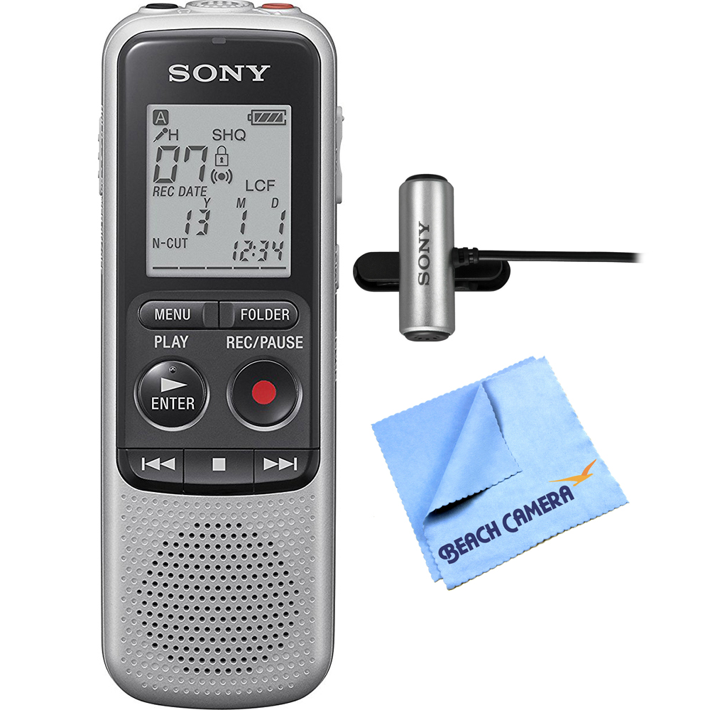 Sony Digital Voice Recorder (ICDBX140) with Sony Clip style