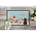 thumbnail image 2 of Carolines Treasures Merry Christmas Carolers Chocolate Labrador Door Mat Indoor Rug or Outdoor Welcome Mat 18x27 Doormat, 2 of 2