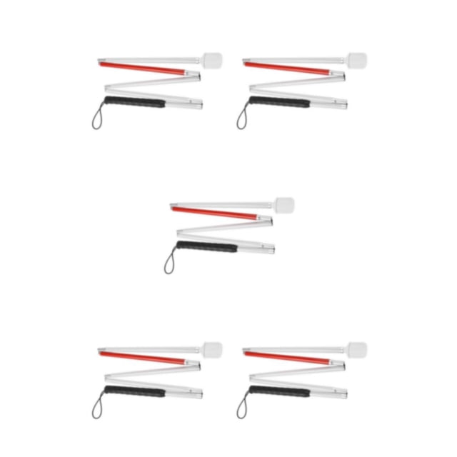 Soidarity Foldable Blind 5 Sections Cane Crutch Adjustable Stick Blind Type2 NO2
