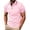 Pink, variant on Mens Work Office Pullover Shirts Casual Short Sleeve Athletic Golf T-Shirts Business Button Collared Shirt