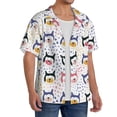 thumbnail image 2 of Goofa Cute Dog Printed Men's Casual Short-sleeved Shirt,Lightweight Breathable Button-down,Summer Casual men's top,Versatile Fashion shirt-Small, 2 of 7