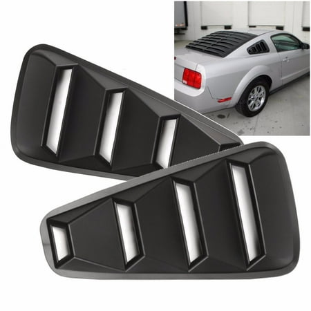 Mustang Xenon Side Scoops - For Ford Mustang 2005-14 1/4 Quarter ABS Side Window Louvers Scoop Cover Vent US