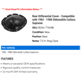 thumbnail image 2 of Rear Differential Cover - Compatible with 1982 - 1988 Oldsmobile Cutlass Supreme 1983 1984 1985 1986 1987, 2 of 2