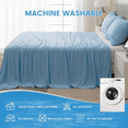thumbnail image 4 of SpaceMuse Cooling Comforter 60"x80" (Twin Size) | Ultra Lightweight & Breathable Summer Blanket for Night Sweats, Hot Sleepers - Light & Airy Design (Blue), 4 of 5