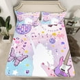 thumbnail image 2 of Erosebridal Purple Guitar Sheet Set Twin,Butterfly Disco Ball Bedding Sets Twin Size,Musical Notes Twin Sheet Sets,Breathable Bling Room Decor,3pcs, 2 of 7