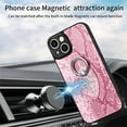 thumbnail image 6 of SaniMore Case for iPhone 14 6.1" 2022, Python Pattern Skin Lens All-inclusive 360 Degree Ratating Kickstand Anti-scratch Slim Lightweight Wireless Charging Fashion Luxury Shell For iPhone 14, Pink, 6 of 11