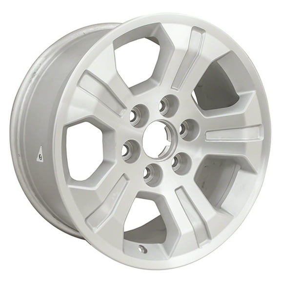 18 X 8.5 New Aluminum Alloy Wheel Replica, Machined and Silver, Fits 2014-2018 Chevrolet Silverado 1500