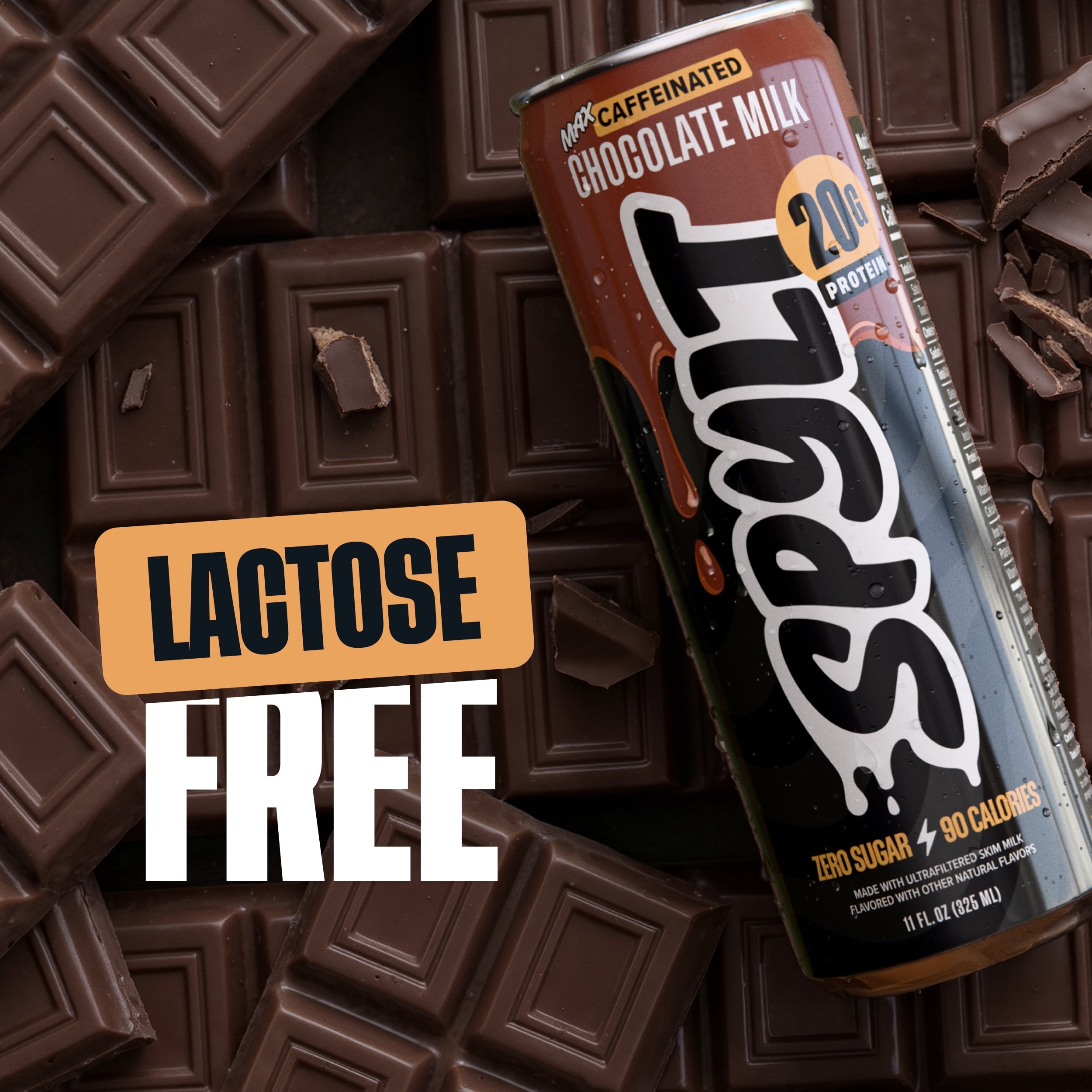 Free Shipping! SPYLT High Protein Caffeinated Chocolate Milk, 20g