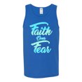 thumbnail image 2 of Wild Bobby, Faith Over Fear, Inspirational/Christian, Men Graphic Tank Top, Royal, 3X-Large, 2 of 4