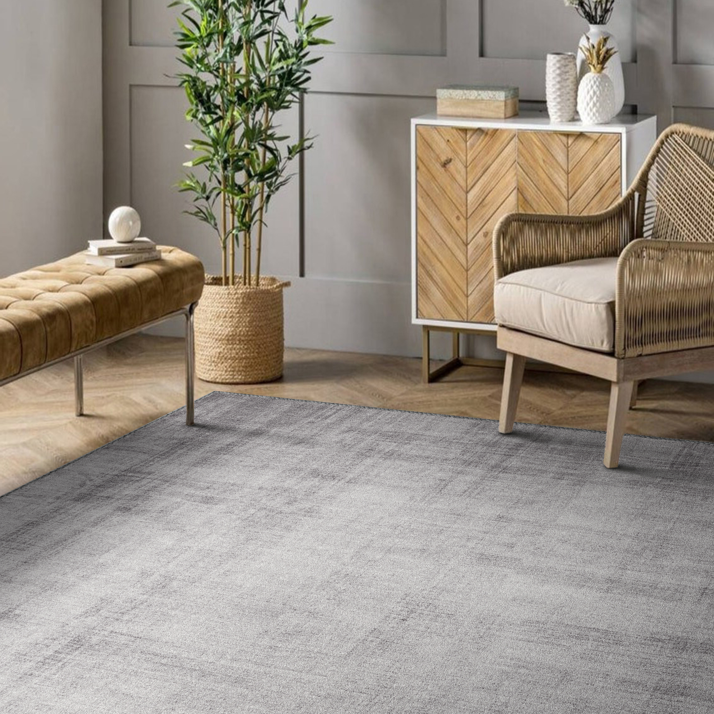 Sorbus 8x10 Washable Area Rug – Non-Slip, Vintage Low Pile Rug for Living Room & Bedroom