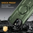 thumbnail image 6 of for iPhone 15 Case Magnetic with Camera Ring Kickstand, Slim Shockproof Military Protecive Wireless Charging Phone Cover Case Compatible with iPhone 15, Armygreen, 6 of 7