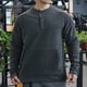 thumbnail image 5 of Ceisia Men's Slim Henley Neck Fleece Pullover | Long-Sleeve Warm Casual Sweatshirt Gift, 5 of 7