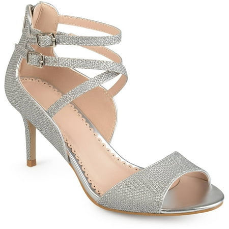 Brinley Co. Womens Open Toe Glitter Strappy Heels - Walmart.com