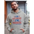 thumbnail image 2 of I'm Not Drunk I'm Patriotic Hoodie Men - Men Hoodie, Sport Grey, 3XL, 2 of 4