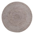 thumbnail image 3 of Unique Loom Braided Jute Collection Area Rug - Dhaka (5' 1" Round Gray), 3 of 7