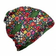 thumbnail image 1 of Floral Unisex Beanie, Asters Chamomiles and Ferns, Hiking Outdoors, Multicolor, by Ambesonne, 1 of 1