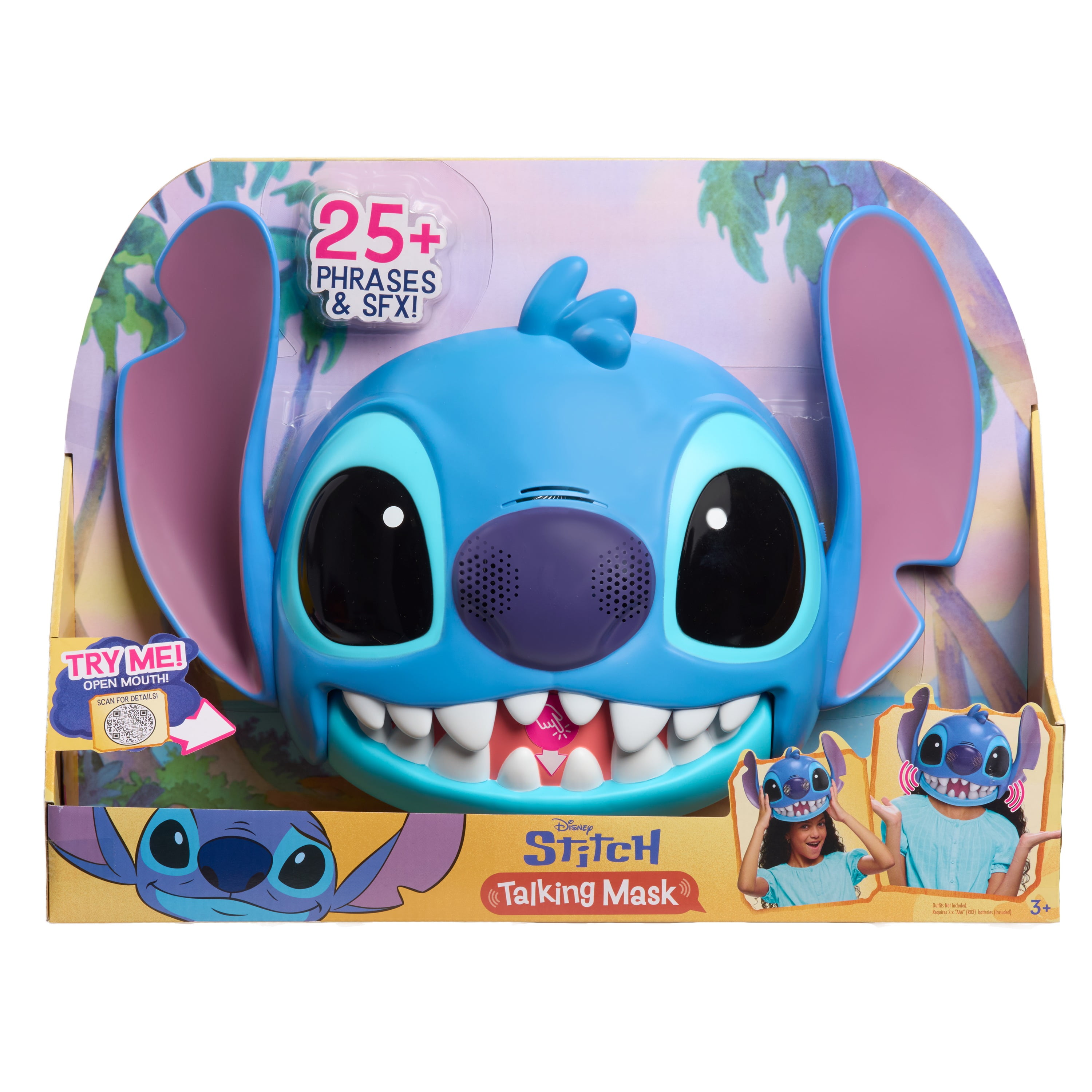 Disney Stitch Talking Mask with 25+ Sounds & Phrases, Adjustable Straps, Toy for Kids Ages 3+
