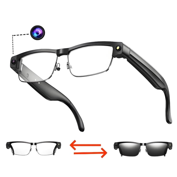 GJX Sun Glasses,Multifunctional Smart Glasses,Wireless Bluetooth Glasses,AI Glasses with Camera,Open-Back Speakers,Bluetooth Calling,Voice Assistant,Real-Time Translation