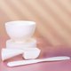thumbnail image 3 of Juego de 3 tazones reutilizables para mezclar con kit de herramientas de medición para maquillaje facial. blanco, 3 of 9
