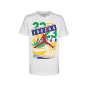 Jordan Big Logo Jumpman Boys Active Shirts & Tees Size L, Color: White/Red