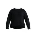 thumbnail image 2 of Terra & Sky Women’s Plus Size Double-Knit Twist Sweater, Sizes 0X-5X, 2 of 5