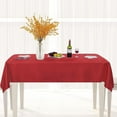 thumbnail image 2 of Clear Plastic Tablecloth x Vinyl PVC Rectangle Table Cloth Protector Oil Spill Proof Wipe Clean Table Cover for Dining Table Parties & Camping Crystal Clear, 2 of 7