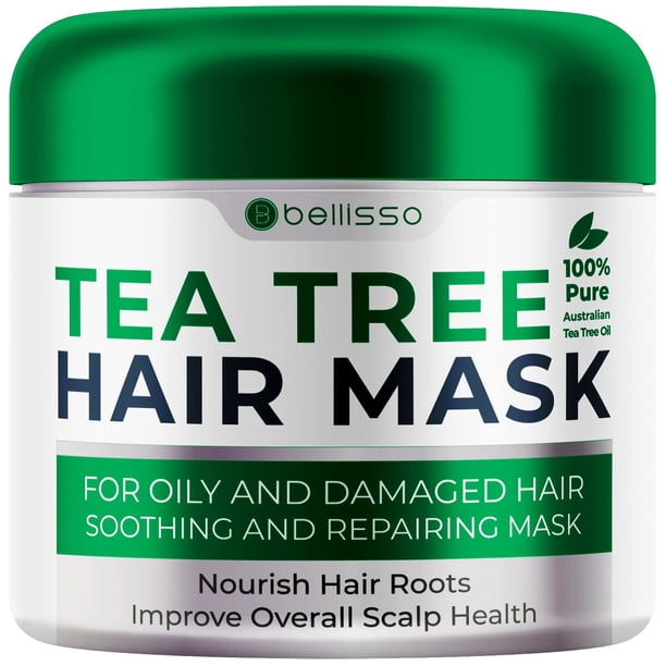Mascarilla capilar con aceite de árbol de té - Tratamiento acondicionador profundo para todo tipo de cabello - Cuidado de hidratación intensa y reparación de humedad con proteínas para mujeres y hombr