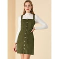 thumbnail image 4 of INSPIRE CHIC Women's Classic Adjustable Strap A-Line Overall Denim Dress, 4 of 6