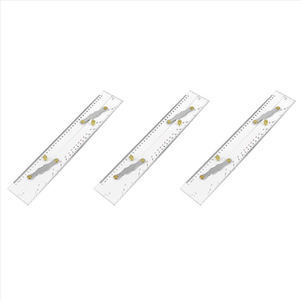3X Escalas Claras de Regla Paralela Marina, Puntos de Mapeo para Tirar de Regla Paralela de 450 Mm, Regla Paralela de Cartas NáUticas para