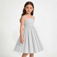 thumbnail image 5 of BFHHYA Girls Denim Maxi Dress Botton Down Puff Short Sleeve Shirt Dress Casual A Line Flowing Dress for Girls Size 8-14 Years, 5 of 8