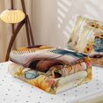 thumbnail image 5 of Homewish Teal Sunflower Rose Cowgirl Boots Print Zipper Twin Comforter Sets with Fitted Sheet and 2 Pillowcases,Pastel Western Zipper Bedding Set For Girls,Reversible,4 Pieces, 5 of 7