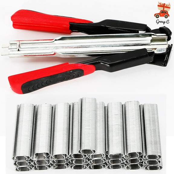 Shzicmy Hog Ring Pliers Kit 2500* C Clips Household Hand Tools For Seat Cover Upholstery