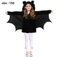 thumbnail image 2 of Disfraz de murciélago polar para niños Disfraz de murciélago volador borroso para niños prenda exterior superior negra, 2 of 3