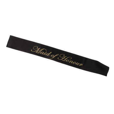 balikha Maid of honour Sash – Perfect for Parties and Bridal Showers Black 2 160×9.8 cm
