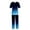 A002_Blue, variant on FrzhBrz Womens Scrub Sets Cozy Fit Stretchy V Neck Top & Pants Gradient Comfortable with Pockets Plus Size Nursing Scrubs Set