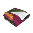 thumbnail image 3 of XMXT Throw Blanket, Realistic Watercolor Flowers Machine Washable Blankets for Sofa, 40 x 30 inches, 3 of 9