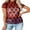Wine Red, variant on Michellecmm Women's Summer Lace Tops Mesh Short Sleeve Mock Neck Slim T-Shirt
