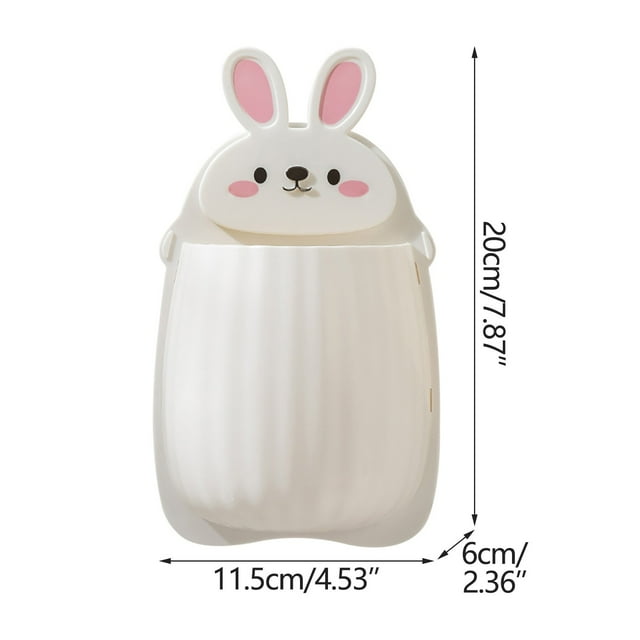 Punch- Bear Rack Bathroom Wall-mounted Toothbrush Storage Draining Rack Household Bedside Items Storage Box