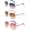 3 Pairs Hot Pink, Peach & Teal, variant on IG9560M-BK&GD.WT&TL-3PK