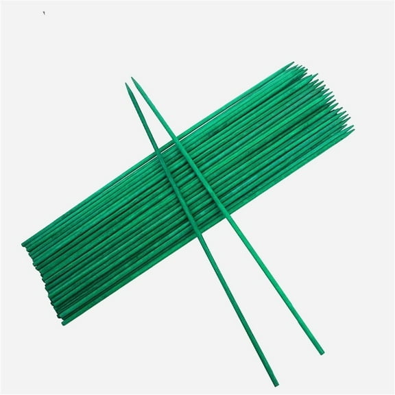 Green Bamboo Sticks Plant Stakes, Plant Support Sticks for Indoor Plants, Happon Sturdy Bamboo Stakes, Floral Plant Support for Indoor and Outdoor Plants 10 Pack (15 inches)