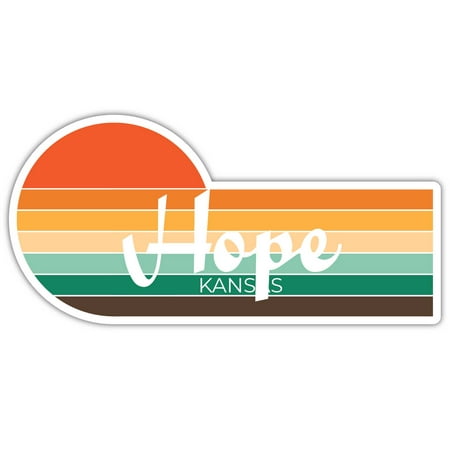 

Hope Kansas 379 x 2.25 Inch Fridge Magnet Retro Vintage Sunset City 70s Aesthetic Design