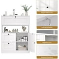 thumbnail image 6 of WYDK Bathroom Cabinet, Modern Bathroom Floor Storage Cabinet Organizer with 1 Door and 3 Drawers, Freestanding Cupboard for Kitchen/Living Room Use(White1/Three Drawers&One Door), 6 of 8