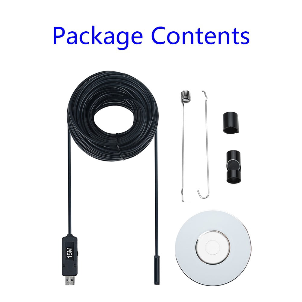 49Ft/50 Pipe Inspection Camera Endoscope Video Ft Sewer Drain Cleaner Waterproof