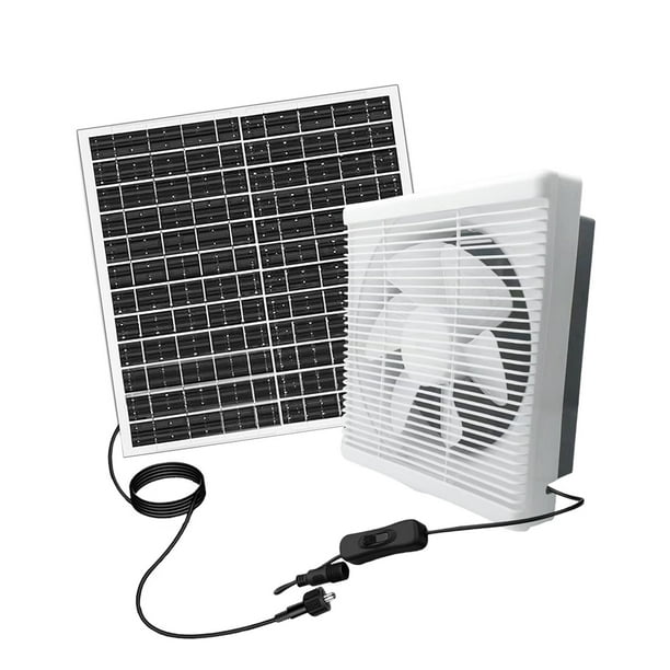 Ventilador solar con persiana, soplador de caja, 40 dB, extractor de aire multifuncional de bajo ruido. 8 pulgadas