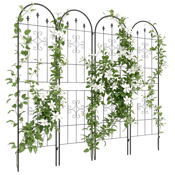 Set of 4 Garden Trellis Metal Trellis for Climbing Plants Flowers