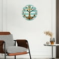 thumbnail image 3 of Battery Operated Analog Wall Clocks Non-Ticking Silent Modern Clock Decorative for Home,Office-Nautical Striped Background With Gold Foil Anchor(16inch), 3 of 4