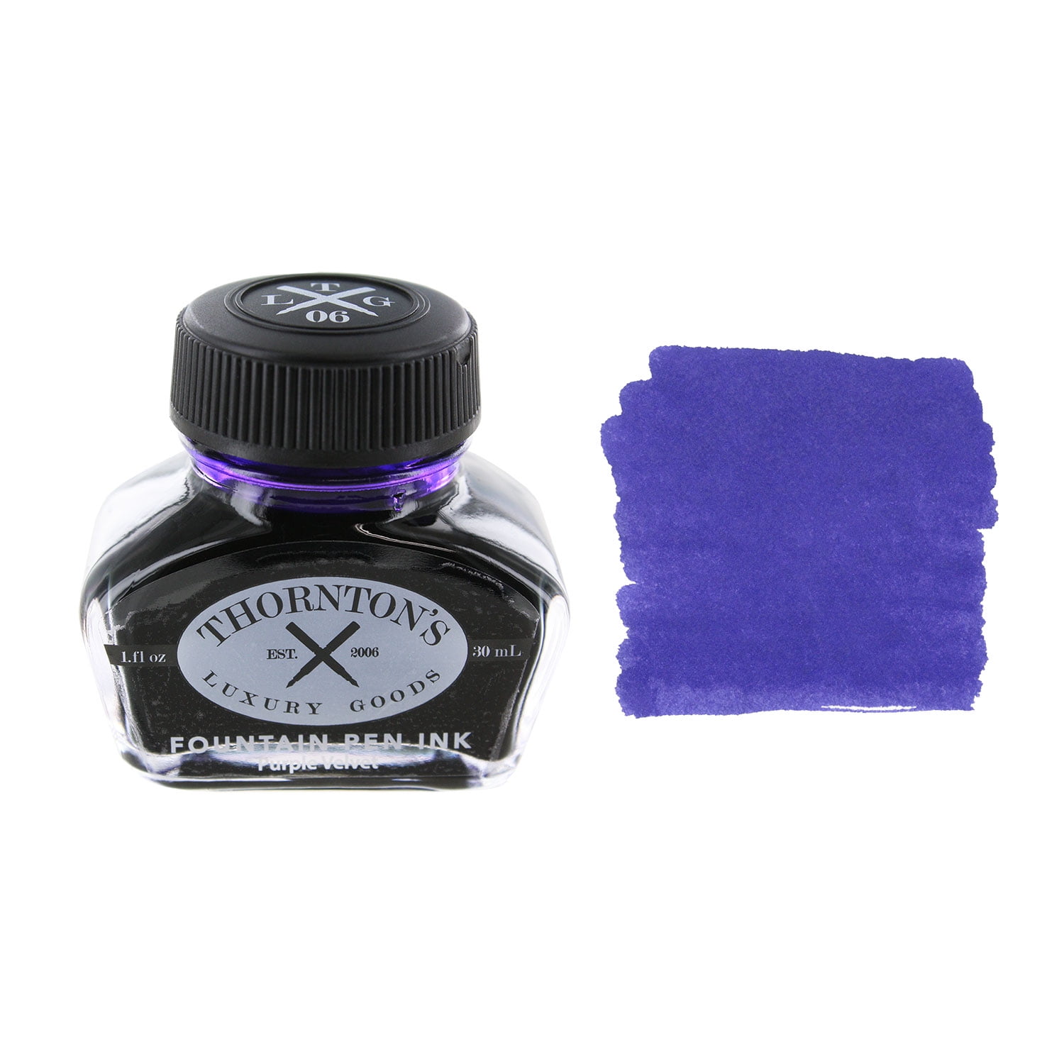 (4 pack) Thornton's Luxury Goods Premium Fountain Pen Ink Bottle 30ml - PURPLE VELVET | Smooth Effortless Writing | Suitable for All Brand and Calligraphy Pens | International Standard