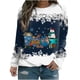 thumbnail image 2 of Pntutb - Camiseta estampada para mujer, blusa de manga larga, cuello redondo, tops casuales, sudadera Pntutb Pntutb-1989, 2 of 5
