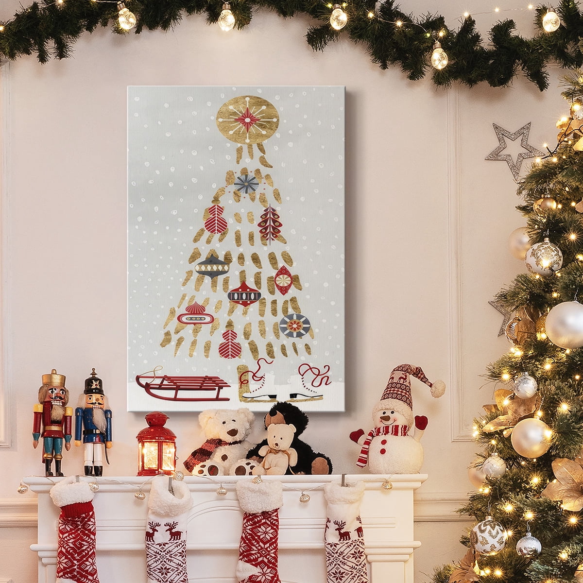 Christmas Chalet Collection B- Gallery Wrapped Canvas